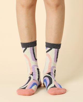 Women's Abstractionist Sheer Sock