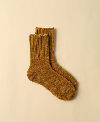 Women's Solid Mustard Winter Sock