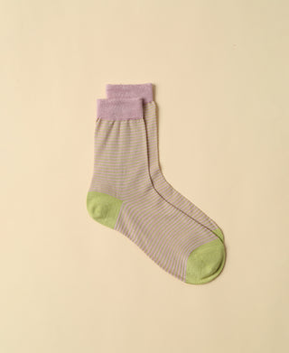 Women's Sheer Striped Soft Dusty Pink Socks