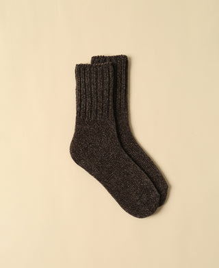 Women's Solid Umber Winter Sock