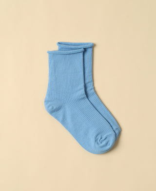 Women's Babyblue Cotton Sock
