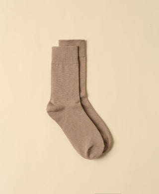 Women's Cotton Crew Socks - Sand