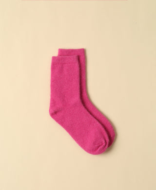 Women's Wool Hot Pink Crew Sock