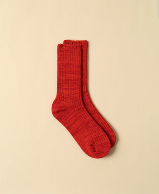 Disco Queen - Women's Solid Mars Red Sparkle Socks