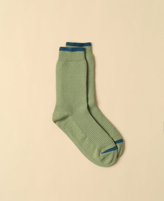 Women's Solid Frosty Green Sock