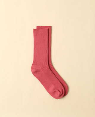 Women's Solid Peony Cotton Socks